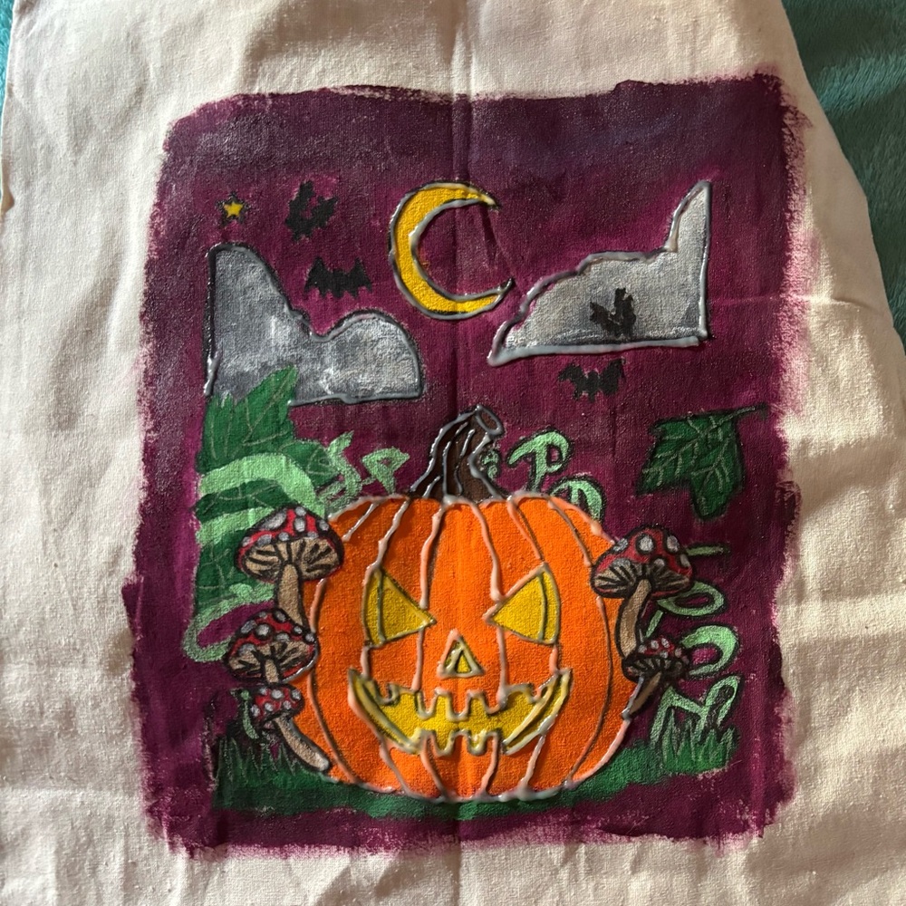 Halloween Pumpkin Canvas Tote